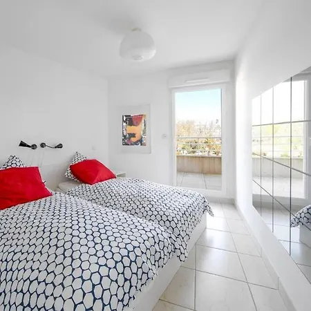 Pgh N7- 100m De La Plage, Vue & Parking Prive 公寓 拉格朗德默特